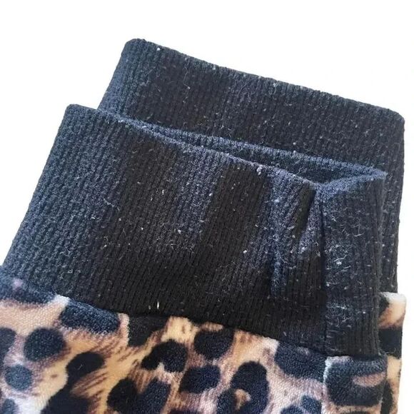 Always Women’s Trendy Cheetah Print Brown Black Cozy Jogger Pants SZ S # 1048 - Picture 7 of 12